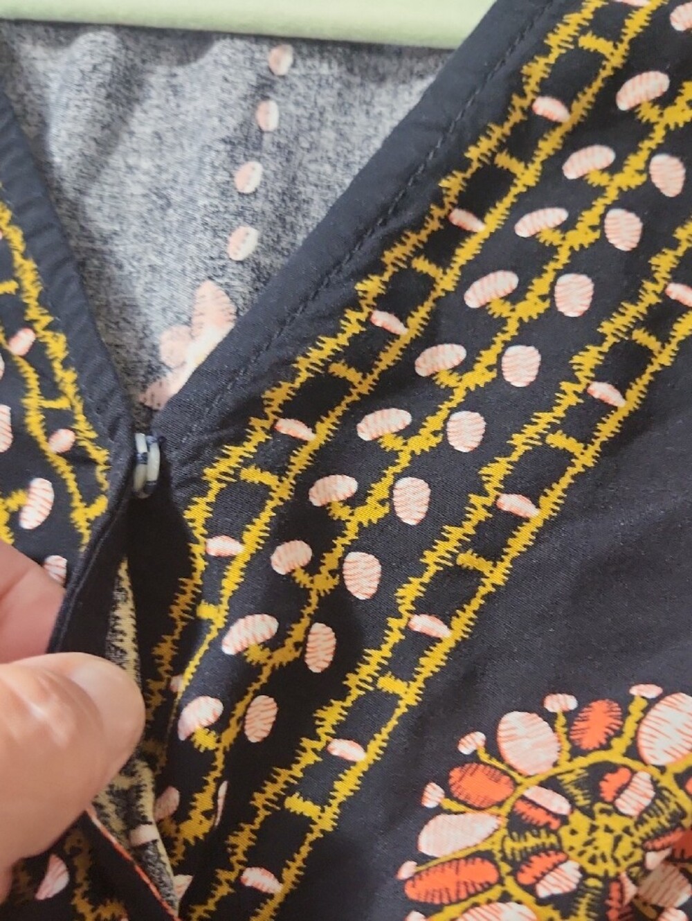 Black Midi Dress Embroidery Like Pattern (It Fooled Me) - Picture 6 of 7